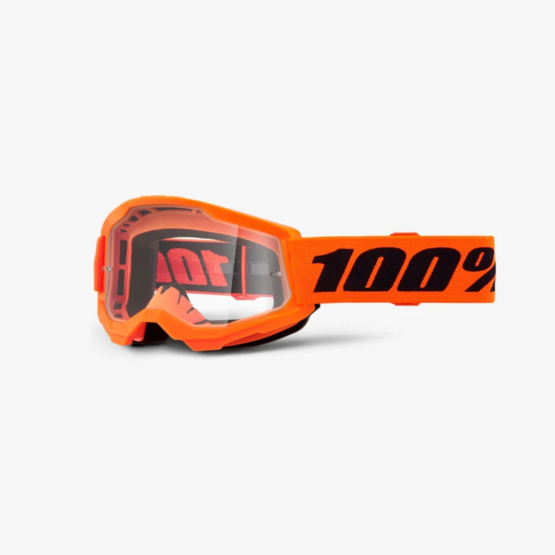 Goggles para niño 100% Strata 2 junior Neon Orange - Mica Transparente